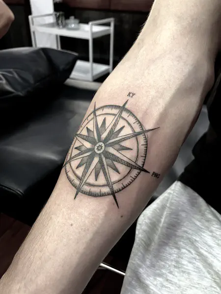 Compass tattoo