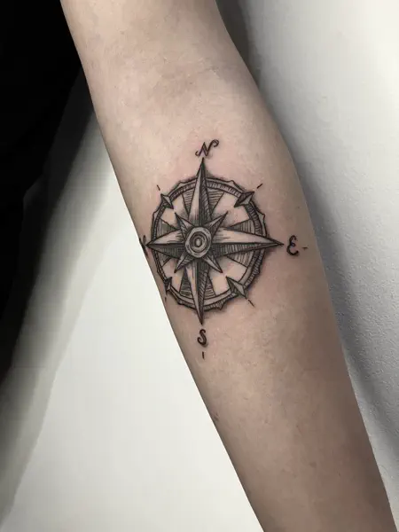 Compass tattoo