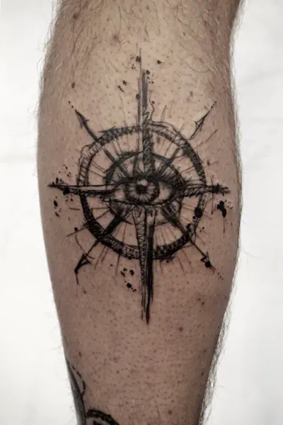 Compass tattoo