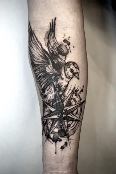 Compass tattoo