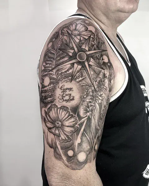 Compass tattoo